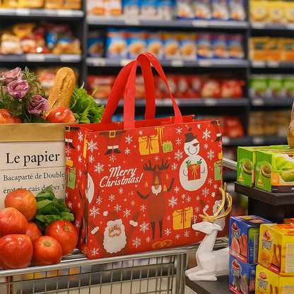 🎄 Yuletide Carry – Große wiederverwendbare Weihnachtsgeschenktasche 🛍️