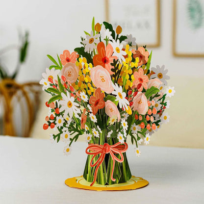 💐 Pop-up-Valentinstagskarte mit Wildblume