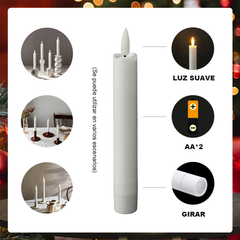 🎄 Weihnachts-Special 🔥 6 Stück unbeleuchtete LED-Fensterkerzen