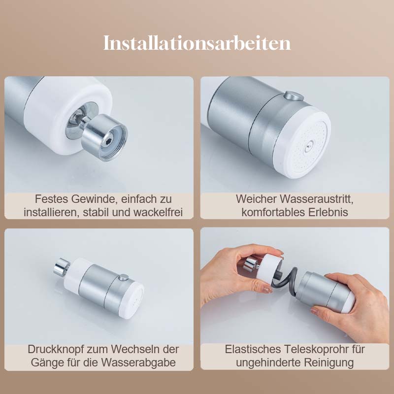 🌟 Versteckbarer Magnetischer Auszieh-Wasserhahn-Erweiterer — Mach deine Küche und dein Badezimmer einfach sauberer und praktischer! ✨