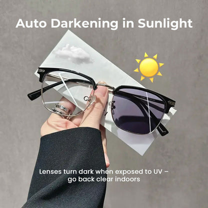 👓Photochrome Brille – selbsttönend, UV400, Blaulichtfilter