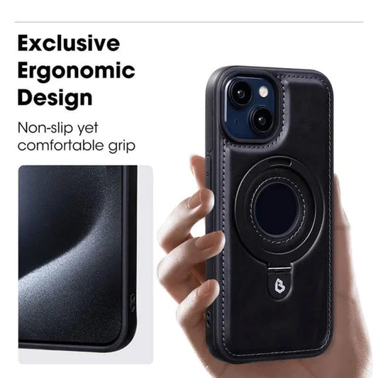 (🎁2024-Hot Sale🎁)Luxuriöse Leder-Telefonhülle mit unsichtbarem Ständer