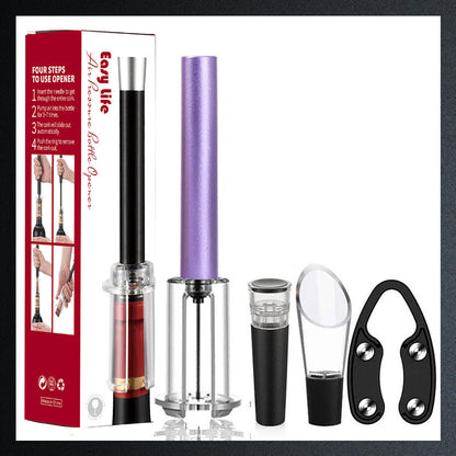 Set mit Luftpumpe, Korkenzieher und Flaschenöffner