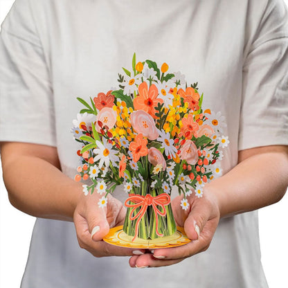 💐 Pop-up-Valentinstagskarte mit Wildblume
