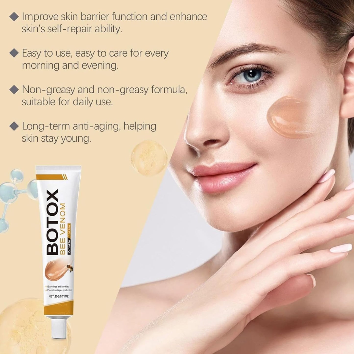 👨‍⚕️ Hergestellt und versandt von US✅ Botox Bienengift Faltenentfernungscreme- LAST DAY 50% OFF
