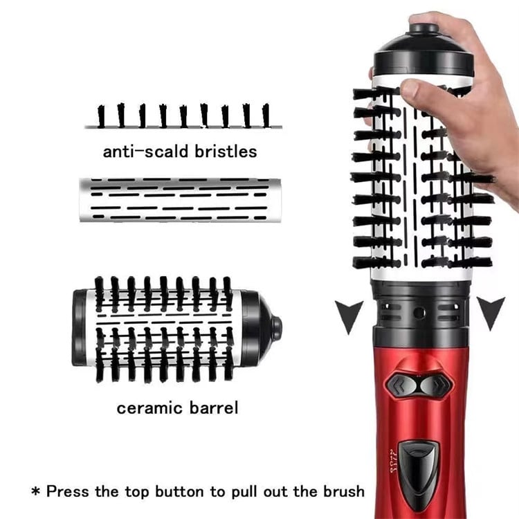 3-in-1-Heißluftstyler und rotierender Haartrockner für trockenes Haar, lockiges Haar, glattes Haar