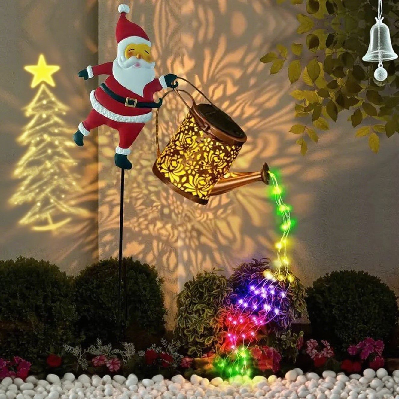 ⏰Solar-Gartenlampe in Form des Weihnachtsmanns🎅🎄