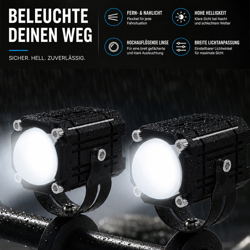 LED Devil Eye Zusatzscheinwerfer Für Motorrad Mit Fern- Und Abblendlicht