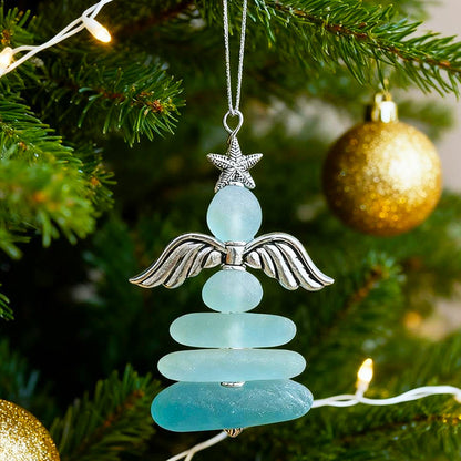 🌊Weihnachtsornamente aus Treibglas im Küstenstil💙