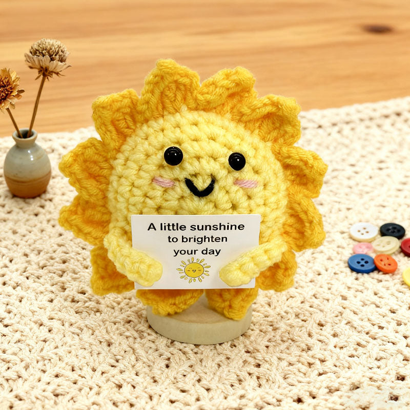 Emotional Support Sun – Handgemachtes Häkel-Plüschtier