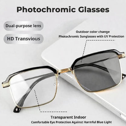 👓Photochrome Brille – selbsttönend, UV400, Blaulichtfilter