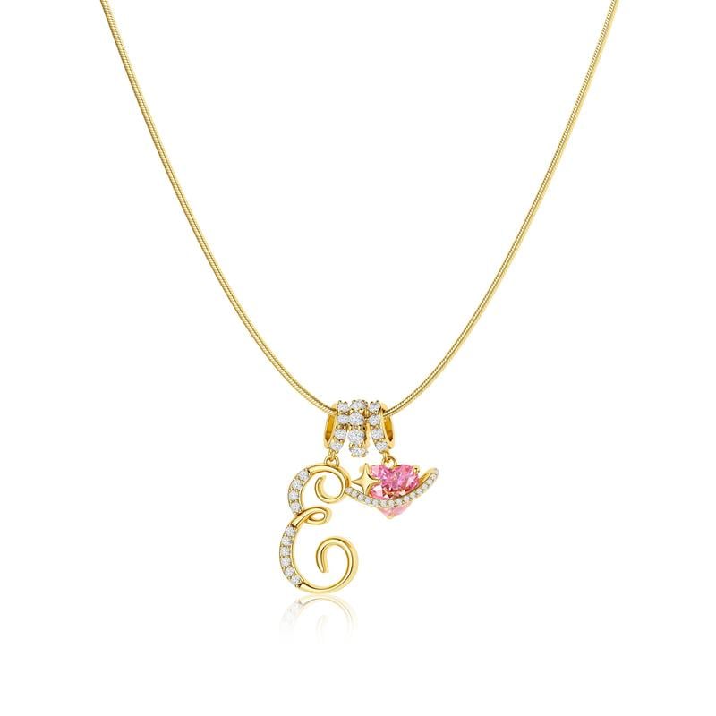 💖Letzter Tag 50 % Rabatt✨3-lagige Anhänger-Halsketten mit Initialen A-Z