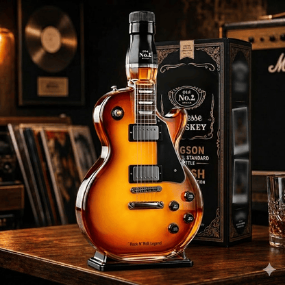 🤘Appetit auf Rock: Vintage Sunburst Gitarrenfigur als Spirituosenflasche🎸✨