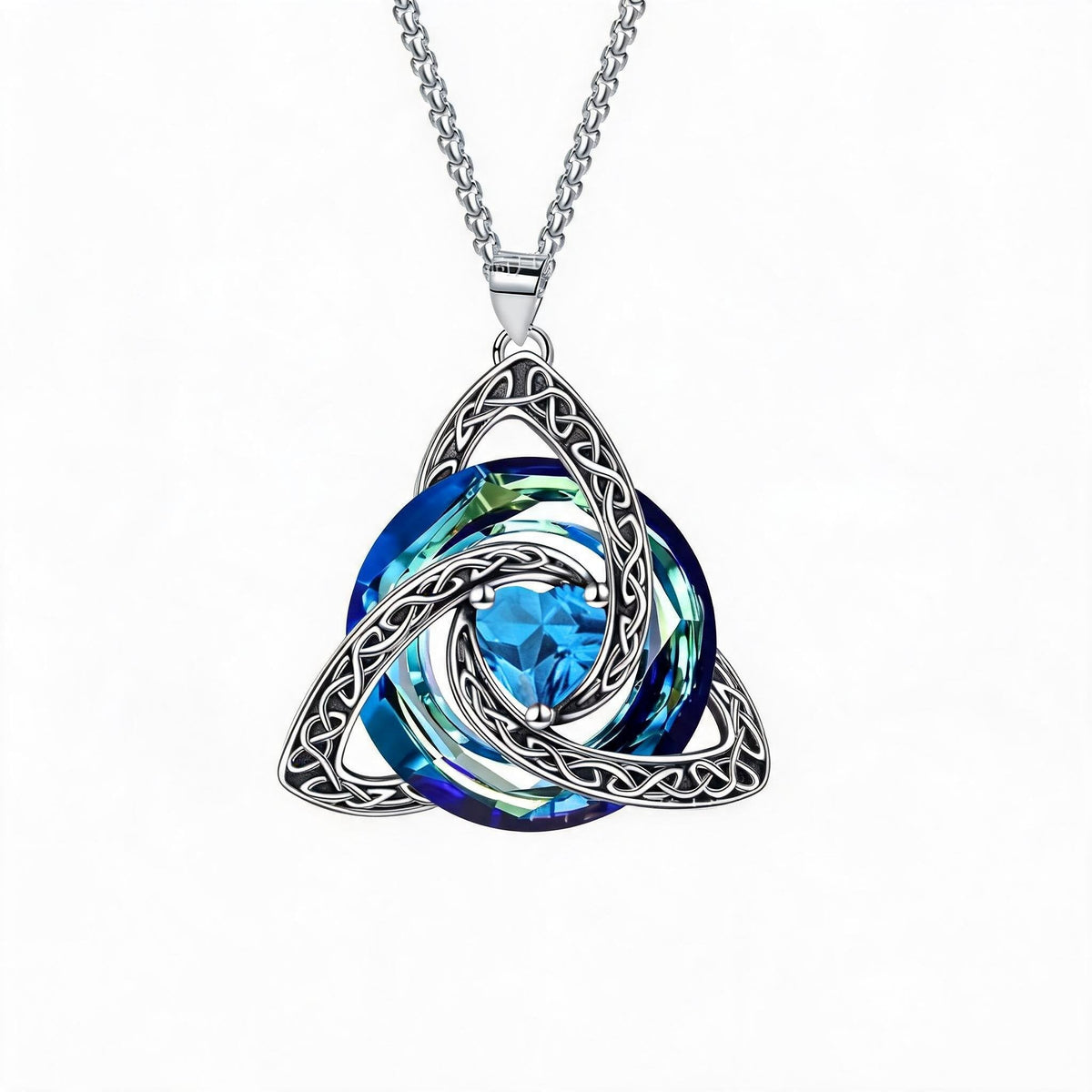 ✨Halskette mit Geburtsstein und keltischem Dreifachknoten – ein bedeutungsvolles Symbol für Liebe und Verbundenheit ❤️