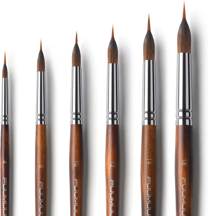 Fuumuui Professional Sable Pinsel mit verlängerten Spitzen