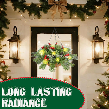 🎄Weihnachts-Sonderangebot🏆 Künstlicher Weihnachtskranz als Hängekorb