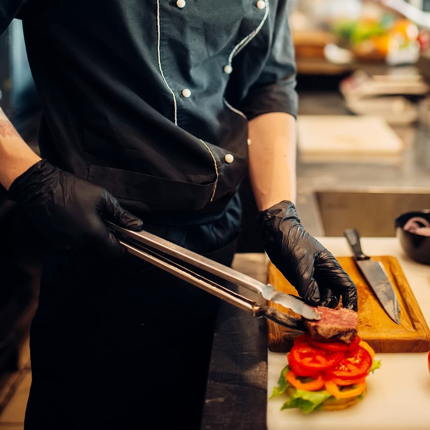 100/50 Stück schwarze Nitril-Einweghandschuhe