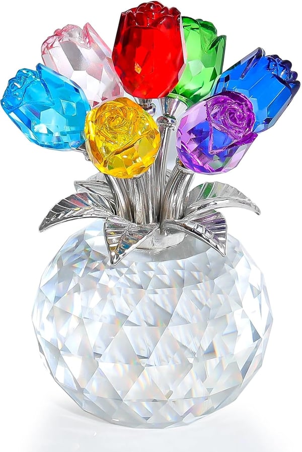 🌈✨ Kristallblumen-Prisma-Vase ✨