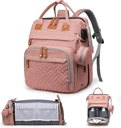 Wickeltaschen-Rucksack mit Wickelstation