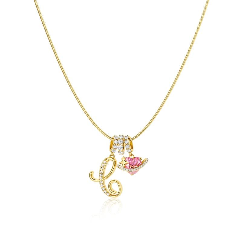 💖Letzter Tag 50 % Rabatt✨3-lagige Anhänger-Halsketten mit Initialen A-Z