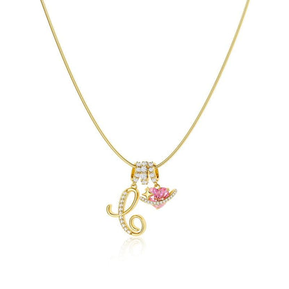 💖Letzter Tag 50 % Rabatt✨3-lagige Anhänger-Halsketten mit Initialen A-Z