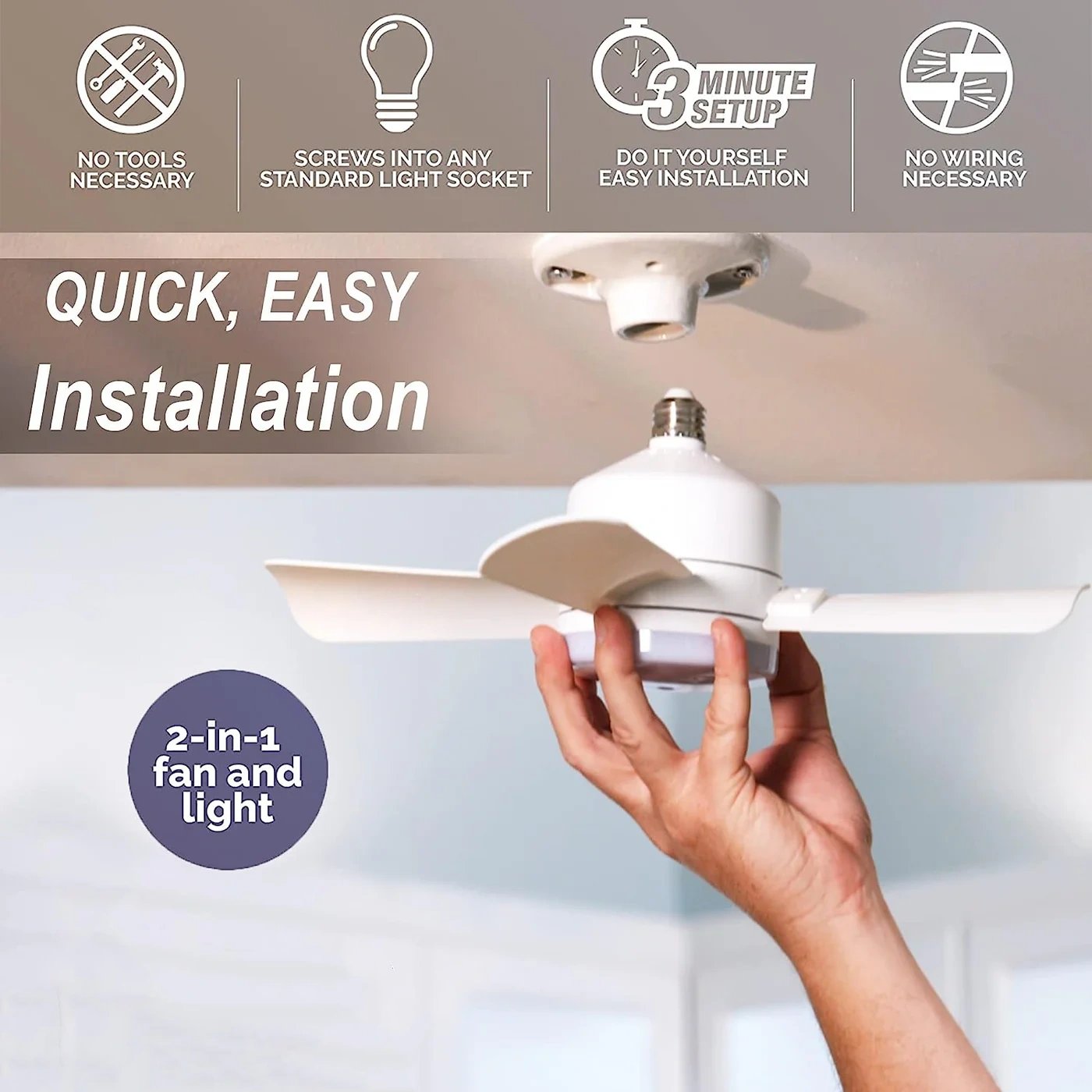⏳SOMMER-SCHLUSSVERKAUF 60 % RABATT🔥40-W-LED-Deckenventilator mit Beleuchtung – 20,5 Zoll, extrem leise, mit Fernbedienung 🎯 | E27 + KOSTENLOSER B22-Adapter 🔌 | Für Schlafzimmer 😴, Küche 👩‍🍳 und Garage 🛠️