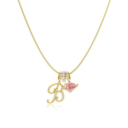 💖Letzter Tag 50 % Rabatt✨3-lagige Anhänger-Halsketten mit Initialen A-Z