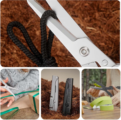 ✂️ 2-in-1 Faltbare EDC-Schere mit integriertem Lineal