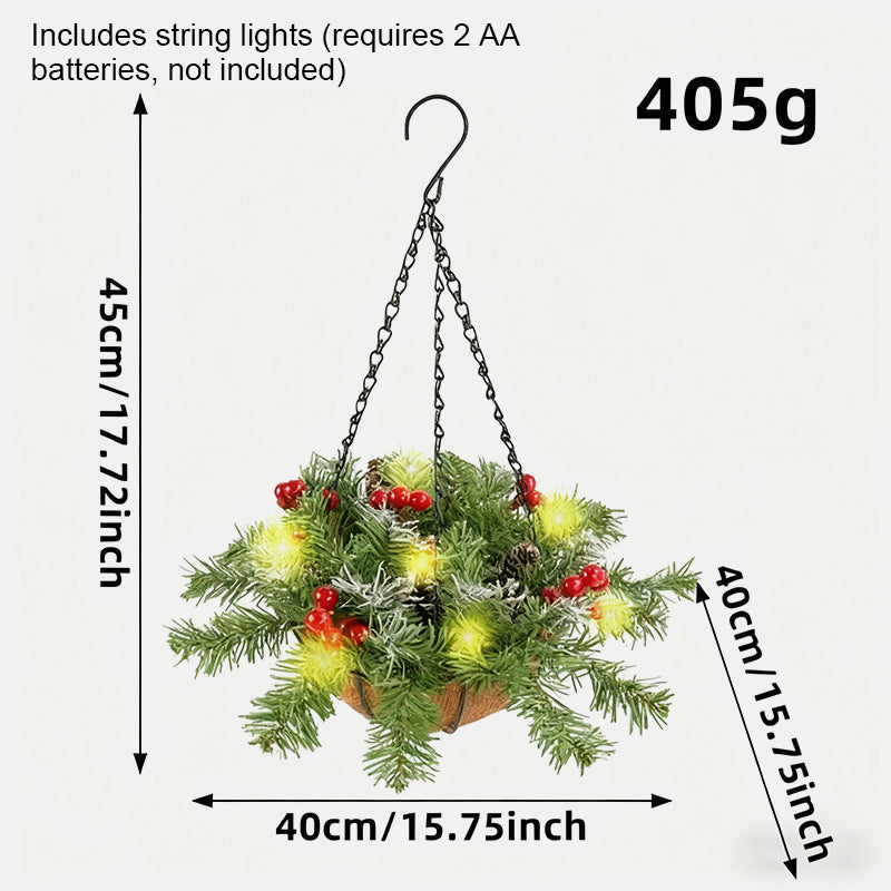 🎄Weihnachts-Sonderangebot🏆 Künstlicher Weihnachtskranz als Hängekorb