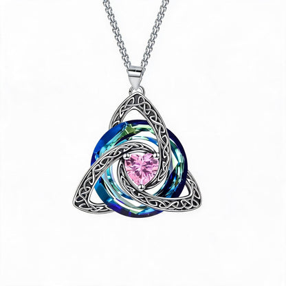 ✨Halskette mit Geburtsstein und keltischem Dreifachknoten – ein bedeutungsvolles Symbol für Liebe und Verbundenheit ❤️