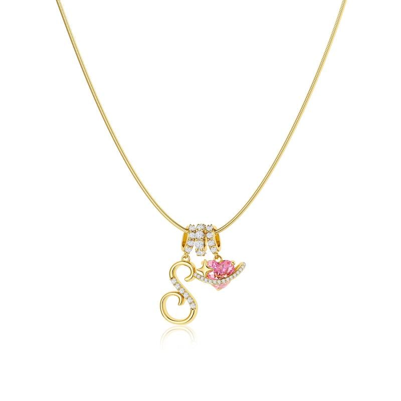 💖Letzter Tag 50 % Rabatt✨3-lagige Anhänger-Halsketten mit Initialen A-Z
