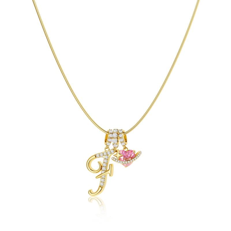 💖Letzter Tag 50 % Rabatt✨3-lagige Anhänger-Halsketten mit Initialen A-Z