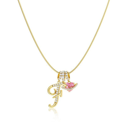 💖Letzter Tag 50 % Rabatt✨3-lagige Anhänger-Halsketten mit Initialen A-Z
