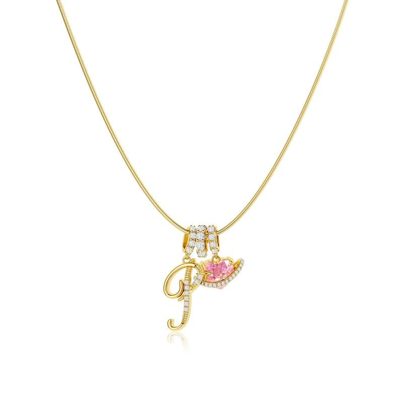 💖Letzter Tag 50 % Rabatt✨3-lagige Anhänger-Halsketten mit Initialen A-Z