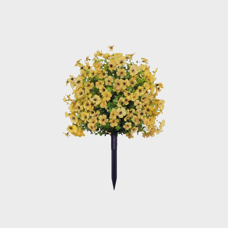 Blumendekoration aus künstlichem Eukalyptus und Veilchen zum Einstecken