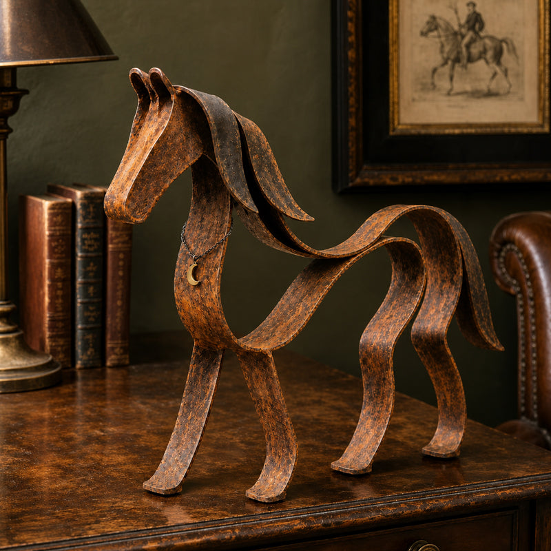 🐶✨ Dachshund-Anhänger in Antikbronze – Metallskulptur für Haus und Garten