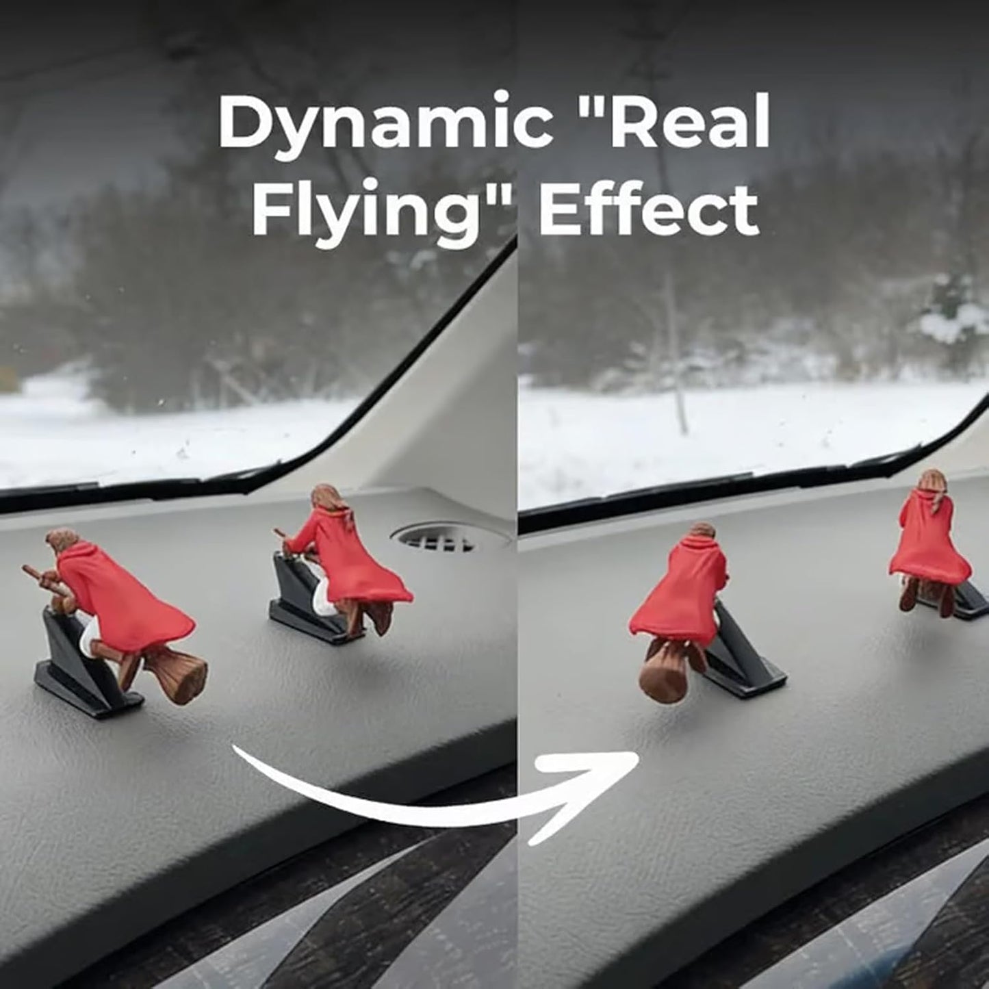 🚗Fantasy-Autodekoration – 🧙‍♀️Hexen- und Zauberer-Besenstiel-Armaturenbrett-Drift-Ornamente✨