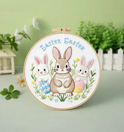 Frühlings-Osterhasen-Stickset🐰🧵