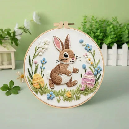 Frühlings-Osterhasen-Stickset🐰🧵