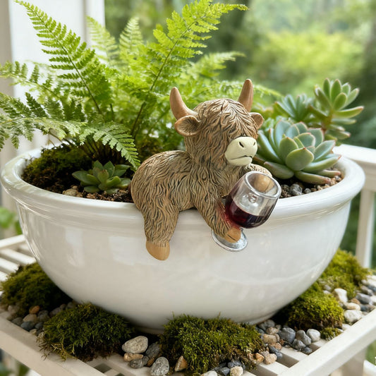 🔥🔥Neujahr 50% Rabatt--Highland Cow Beer Garden Pot Buddy