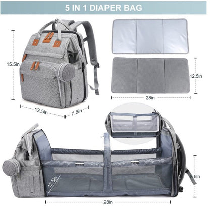 Wickeltaschen-Rucksack mit Wickelstation
