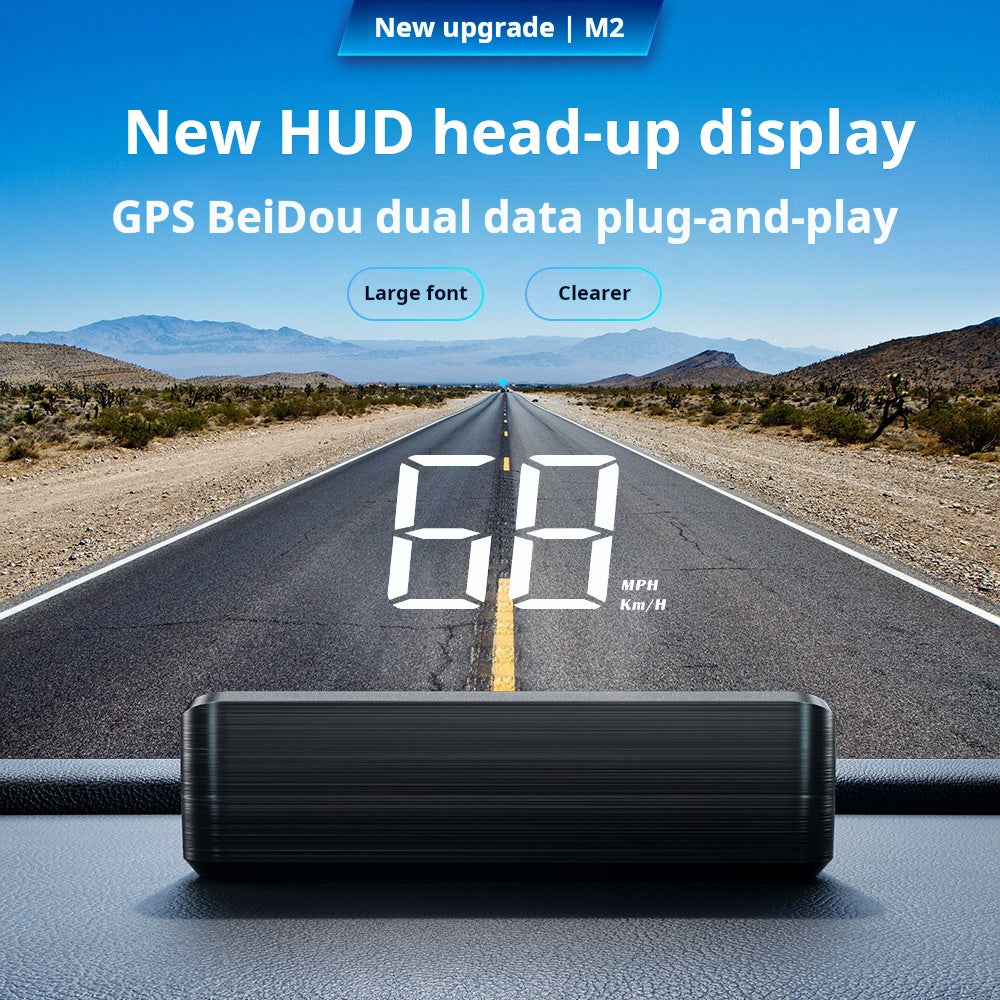 Head-Up-Display (HUD) – Navigationssystem für das Auto mit digitalem Tachometer