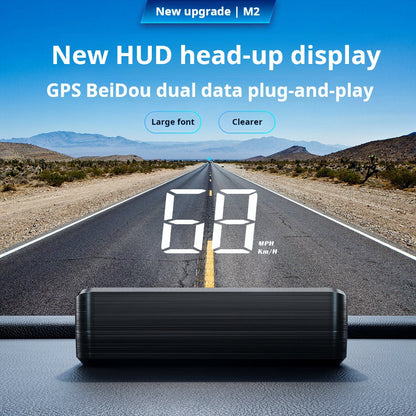 Head-Up-Display (HUD) – Navigationssystem für das Auto mit digitalem Tachometer