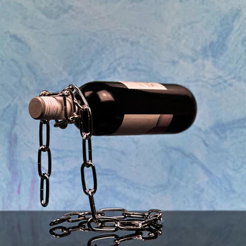 Weinflaschenhalter mit Kettengliedern