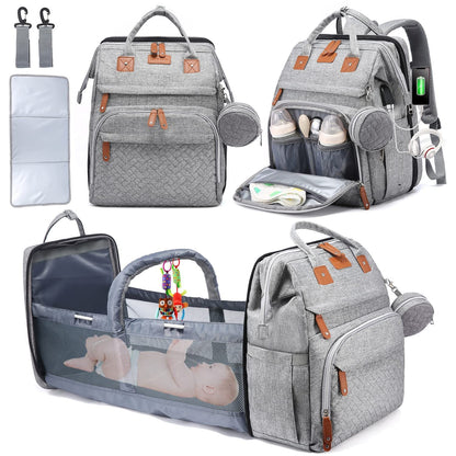 Wickeltaschen-Rucksack mit Wickelstation
