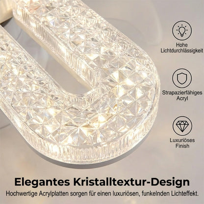 LED-Lüfterleuchte mit 5 Flügeln und Kristall-Effekt