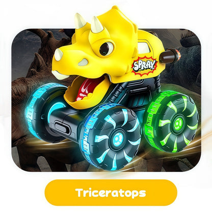 🚗 Dino-Truck-Spielzeug zum Draufdrücken und Losfahren mit bewegungsaktiviertem Licht für Kleinkinder