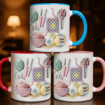 💥Letzter Tag mit 50 % Rabatt!!🏆Blitzverkauf⚡ Über 50.000 verkauft! Fast ausverkauft💥„Yarn Love“-Tasse, ein Geschenk für Handarbeitsbegeisterte und kreative Köpfe