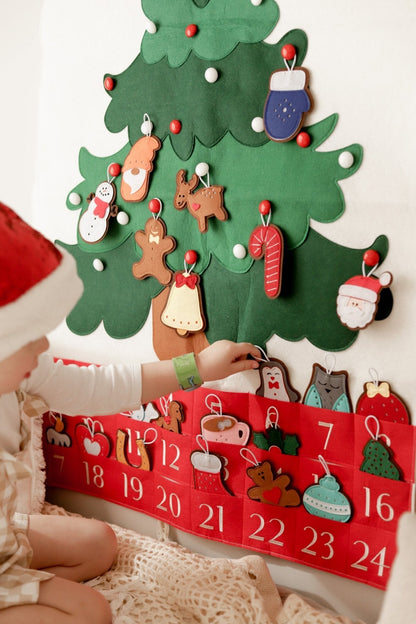 🎅Filz Adventskalender Weihnachtsbaum Patchwork Weihnachtskalender🎁