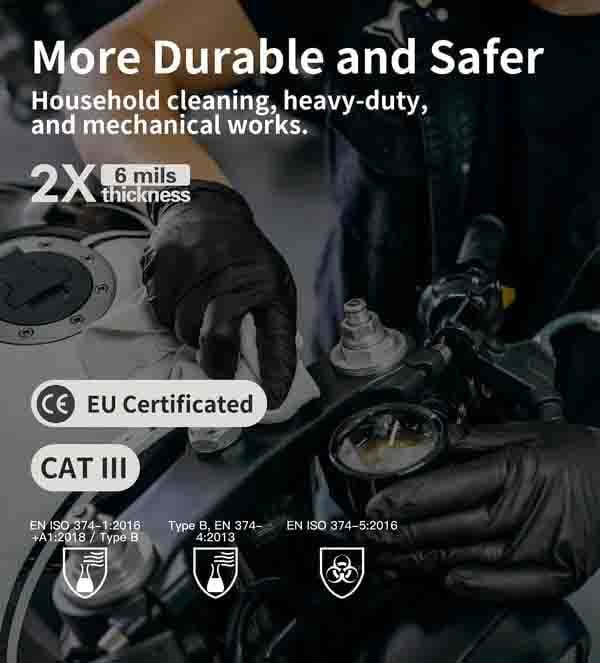 100/50 Stück schwarze Nitril-Einweghandschuhe